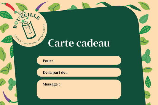 Carte cadeau Vert Bouteille